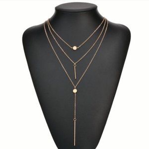 Gold or Silver 3 multi layer Necklace
